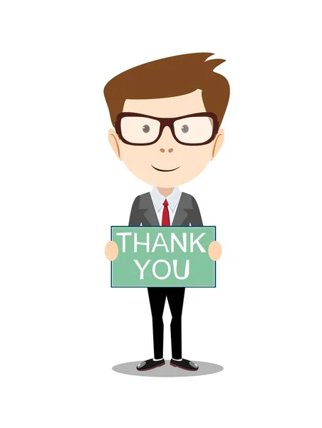 Businessman hands holding Thank you sign — Stock Vector