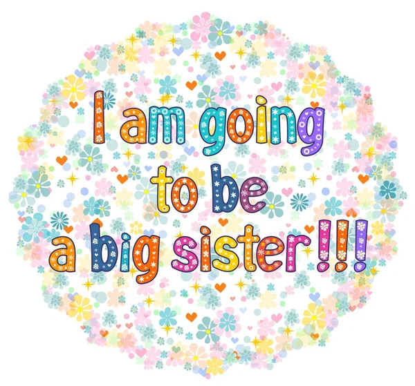 Je vais être une grande sœur. — Image vectorielle