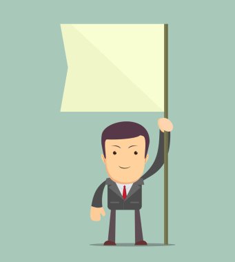 adam tutarak bayrağı.