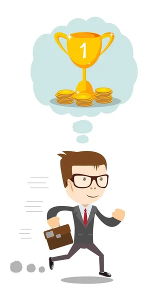 Businessman thinking about money — Stock Vector