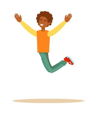 bir Afrika adam atlama