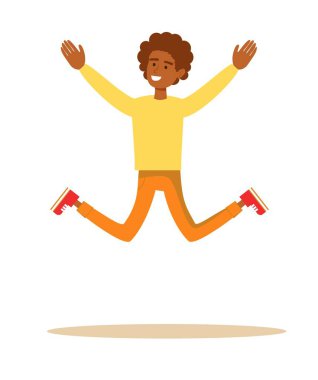 bir Afrikalı-Amerikalı adam atlama