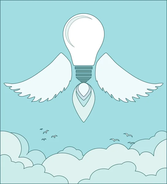 Idea brillante concepto de bombilla — Vector de stock