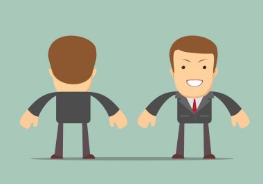 Görüntü işadamı arkasında ve Önden Görünüm