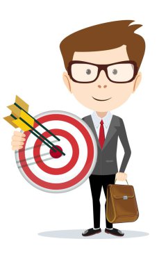 Büyük bir hedef ile işadamı.