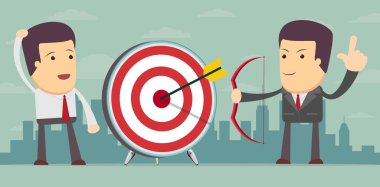 başarılı bir iş adamı hedefleyen hedef