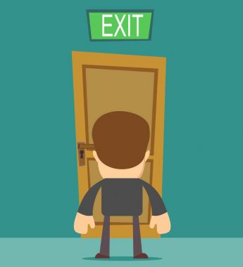 işadamı kapalı kapılar duran