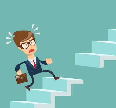 Merdivenlerden yukarı koşan adam