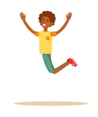 Afrika adam dansçı izole siluet