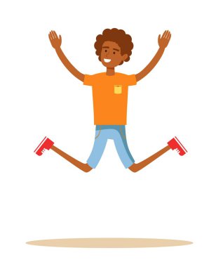 Afrika adam dansçı izole siluet