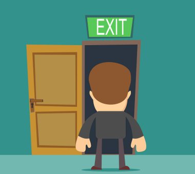 işadamı kapalı kapılar duran