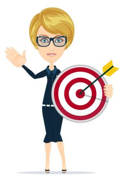 Pazarlama hedef. Hisse senedi düz vektör çizim.