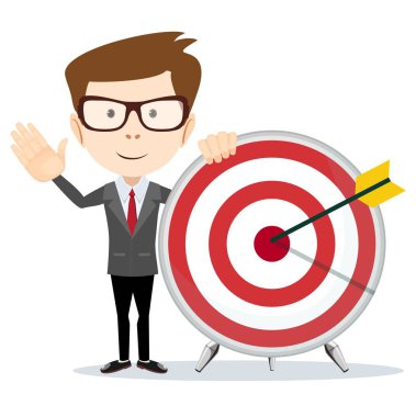 İş amacı. Vektör çizim düz tasarımı.