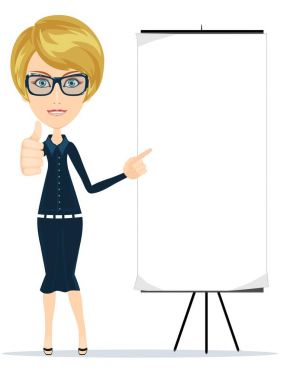 İş kadını bir posteri ile portresi