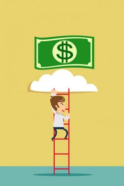 merdiven için para bulut.