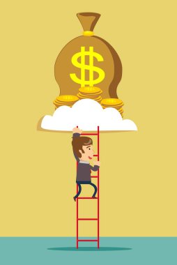 merdiven için para bulut.