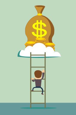 merdiven için para bulut.