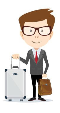 İş seyahat adam çanta