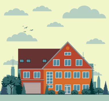 Banliyö ev, zemin üzerine bahçeli yazlık.