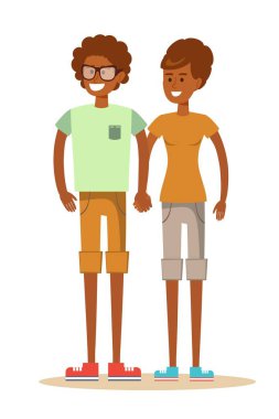 İki genç insan. Erkek ve kadın ellerini tutun