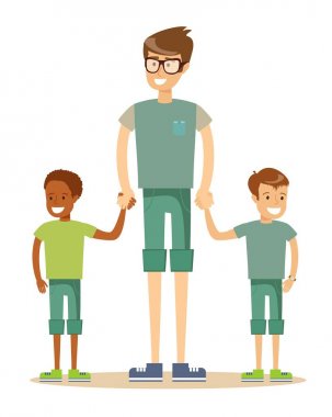 karışık ırk aile.