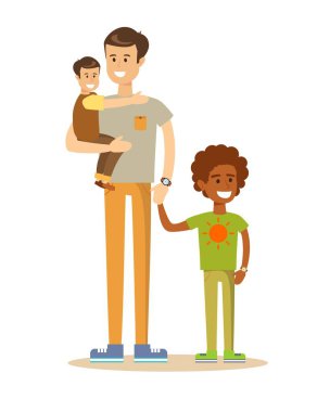 karışık ırk aile.