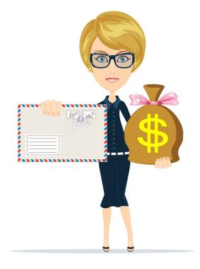 zarf ve para çantası