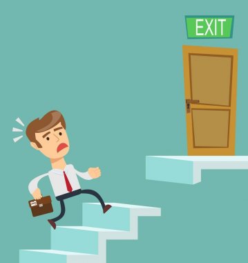 sürekli yukarı gidiş işadamı,