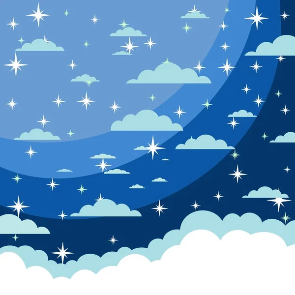 Vector background. Starry night sky. Stars, sky, night. — Stock Vector