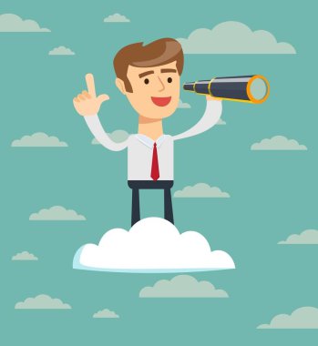 bulut üzerine teleskopu ile başarılı iş adamı .