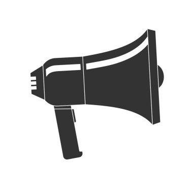 Hafif bir arka plan üzerinde izole hoparlör veya megafon vektör simgesi.