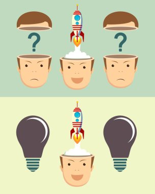 Roket gemisi başını başlatılması ile başarılı bir iş adamı. Ayarla.