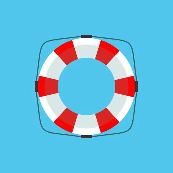 Icono Lifebuoy en estilo plano aislado sobre un fondo claro . — Vector de stock