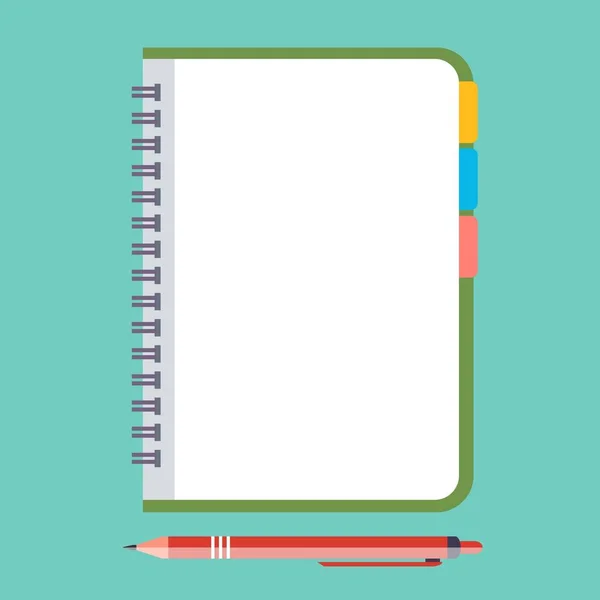Empty Notepad with pen — Stock Vector