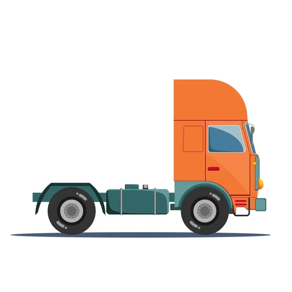 Camion sans remorque sur fond blanc — Image vectorielle
