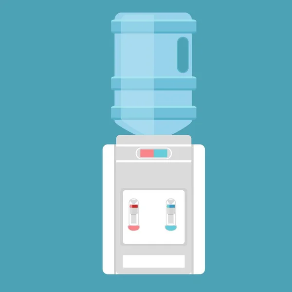 Illustrazione vettoriale del refrigeratore d'acqua desktop in stile piatto . — Vettoriale Stock