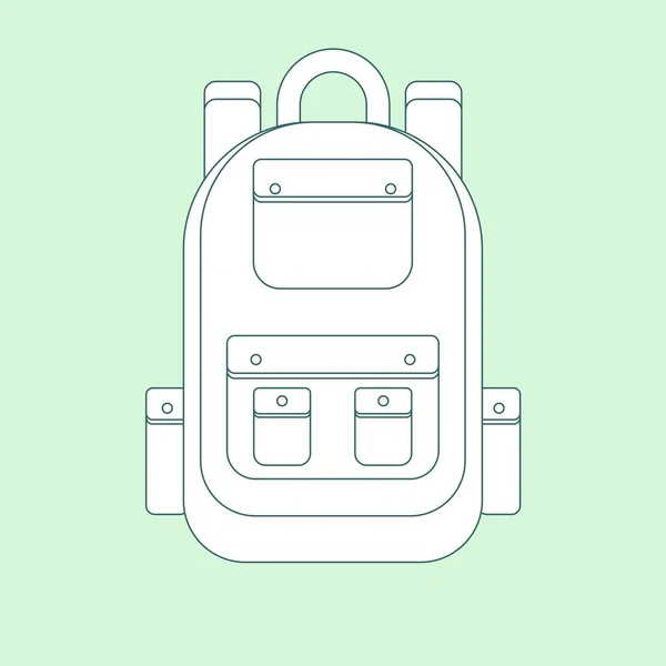 Рюкзак Flat Icon. — стоковый вектор
