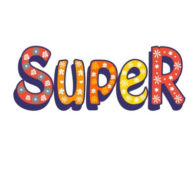 Süper. Yazı. Metin ceketler.