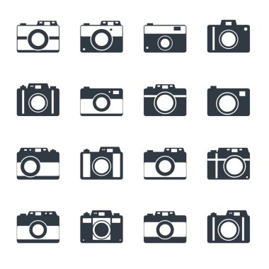 Web siteleri ve kullanıcı arayüzü için fotoğraf makinesi simgesi ayarlandı