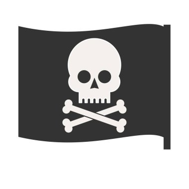 Korsan vektör bayrağı. Jolly Roger.
