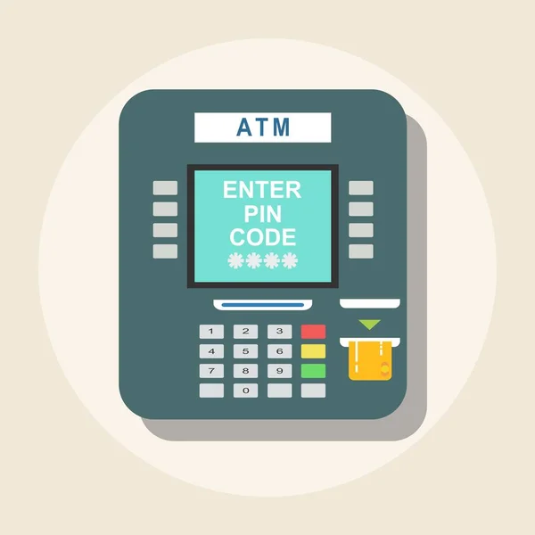 Icône ATM - terminal de paiement  . — Image vectorielle