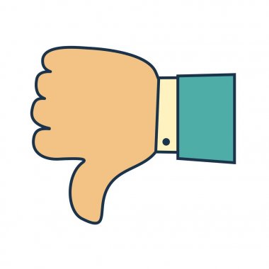 vektör başparmak aşağı simgesi