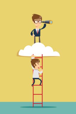 İş liderlik vektör kavramı