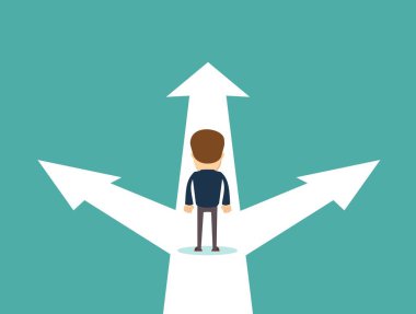 İş karar kavramı vektör çizim.