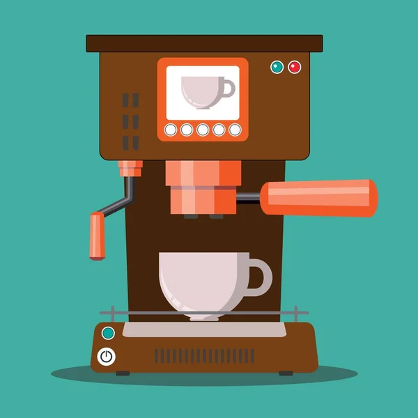 Office kahve makinesi vektör çizim düz tarzı — Stok Vektör