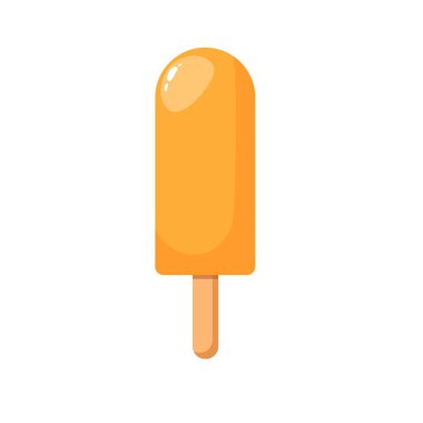 Beyaz arka plan üzerinde izole turuncu buzlu şeker