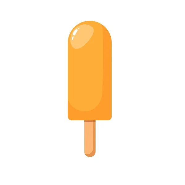 Orange popsicle isolated on white background — Stock Vector