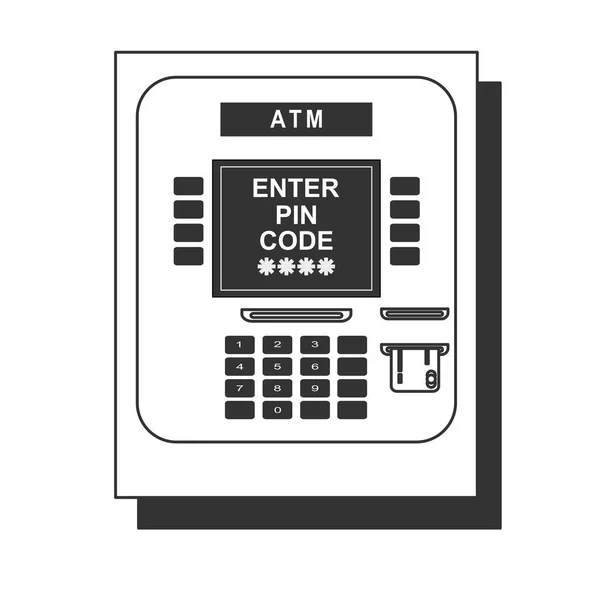 Значок банкомата - платежный терминал  . — стоковый вектор