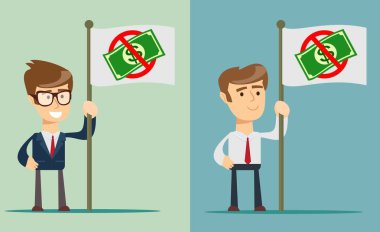 Ban para. Vektör, illüstrasyon, düz