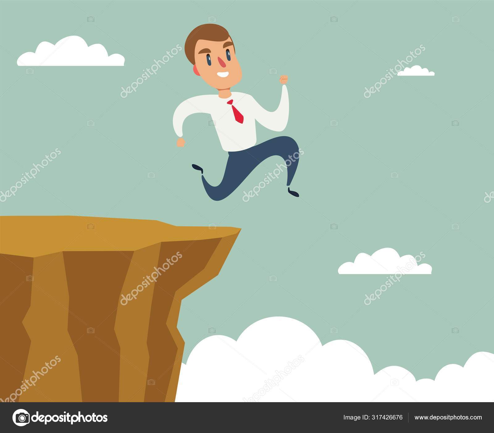 Businessman Running And Jump Over Cliff Gap To Success Overcome The Difficulty Business Concept Vector Image By C Aleksei Veprev Vector Stock Businessman Running And Jump Over Cliff Gap To Success Overcome The Difficulty Business Concept Vector Image By C Aleksei Veprev Vector Stock